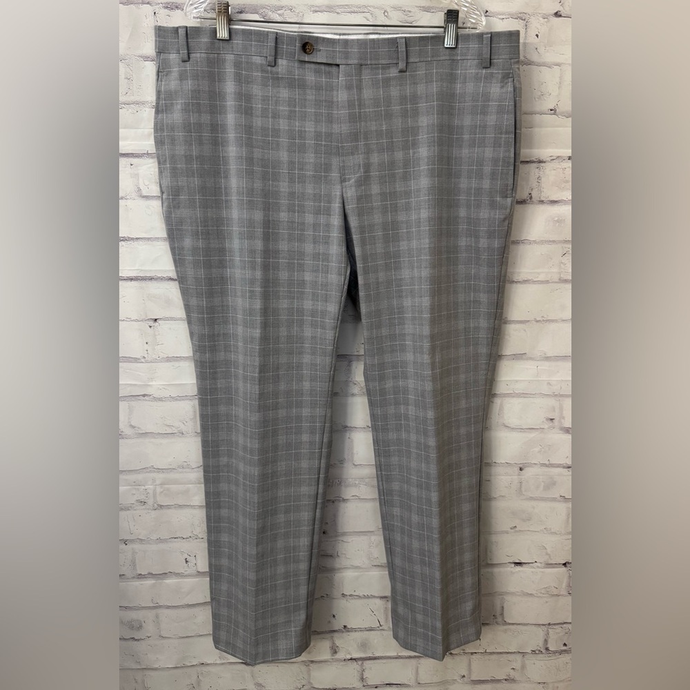 Lauren Ralph Lauren Black label Men’s‎ 40x28 Gray Plaid Dress Pants Flat Front